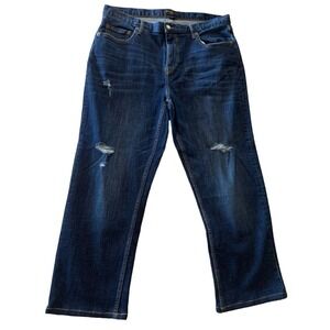 Banana Republic‎ Jeans Mens 35x30 (34x25) Dark Wash Athletic Straight Stretch